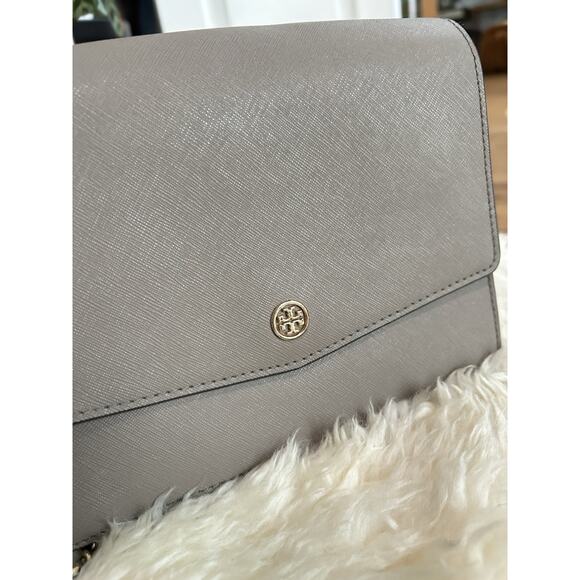 Tory Burch Robinson Convertible Shoulder Bag, French Gray - Picture 5 of 8